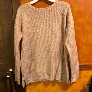 Waffle knit sweater